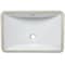 Novatto Rectangular Undermount White Porcleain Sink with Overflow, 18.25" x 13.5" NP-U193902 - alternate 6